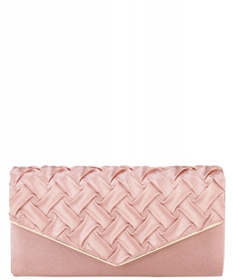 Smooth Design Envelope Clutch Bag HBG-104434 ROSE GOLD
